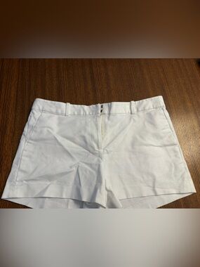Classic White High-Waist Shorts